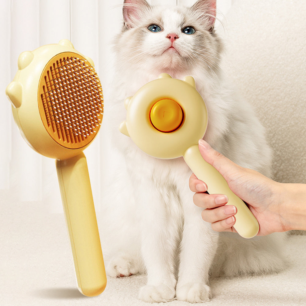 2-in-1 Cat & Dog Grooming Brush – Massage and Shedding Comb